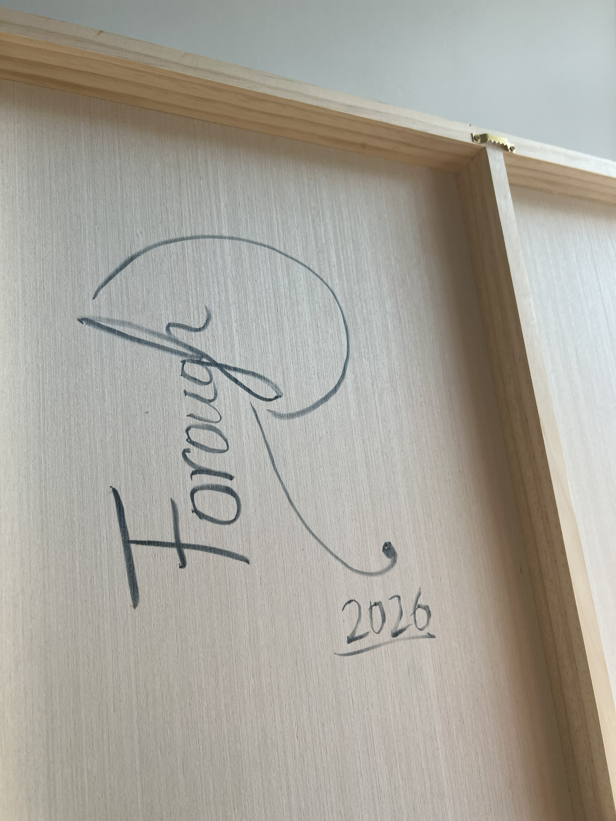 Behind Winter's Windows — view 8, signed back panel